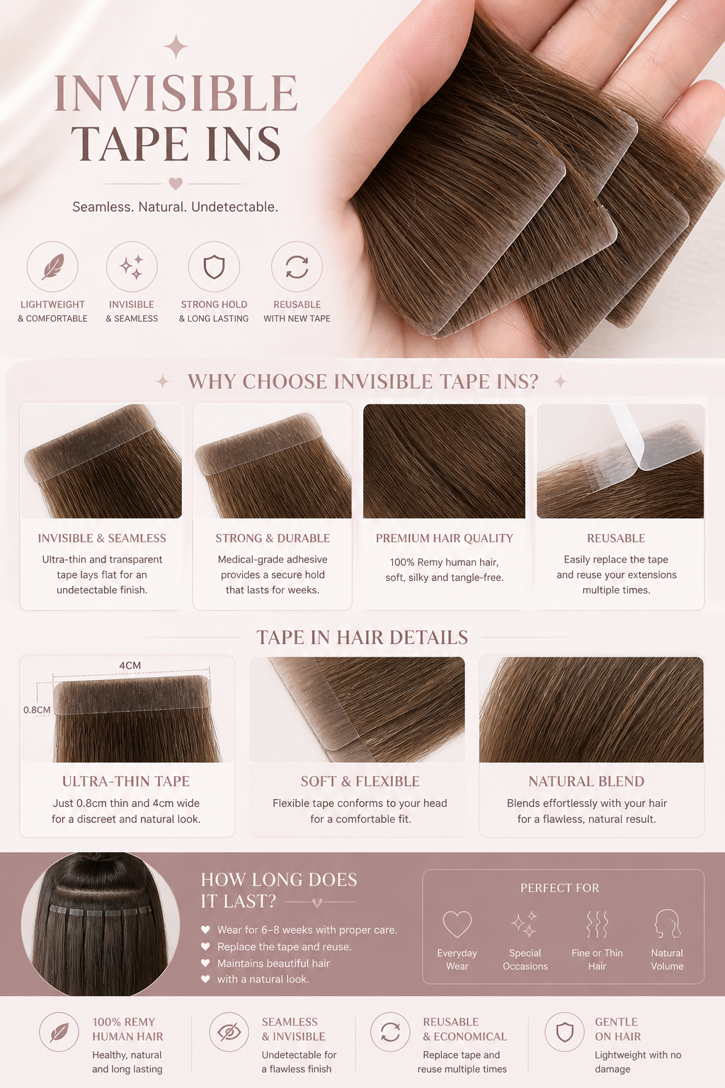 Chestnut Brown #5 Tape Ins