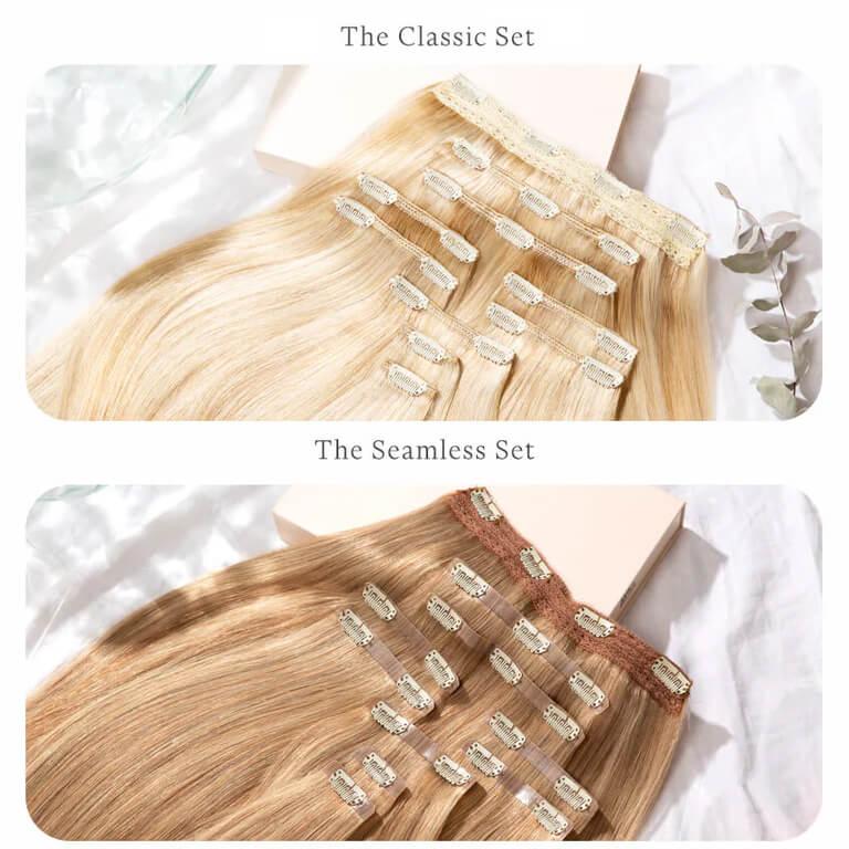 Beige Blonde #60 Seamless Clip Ins