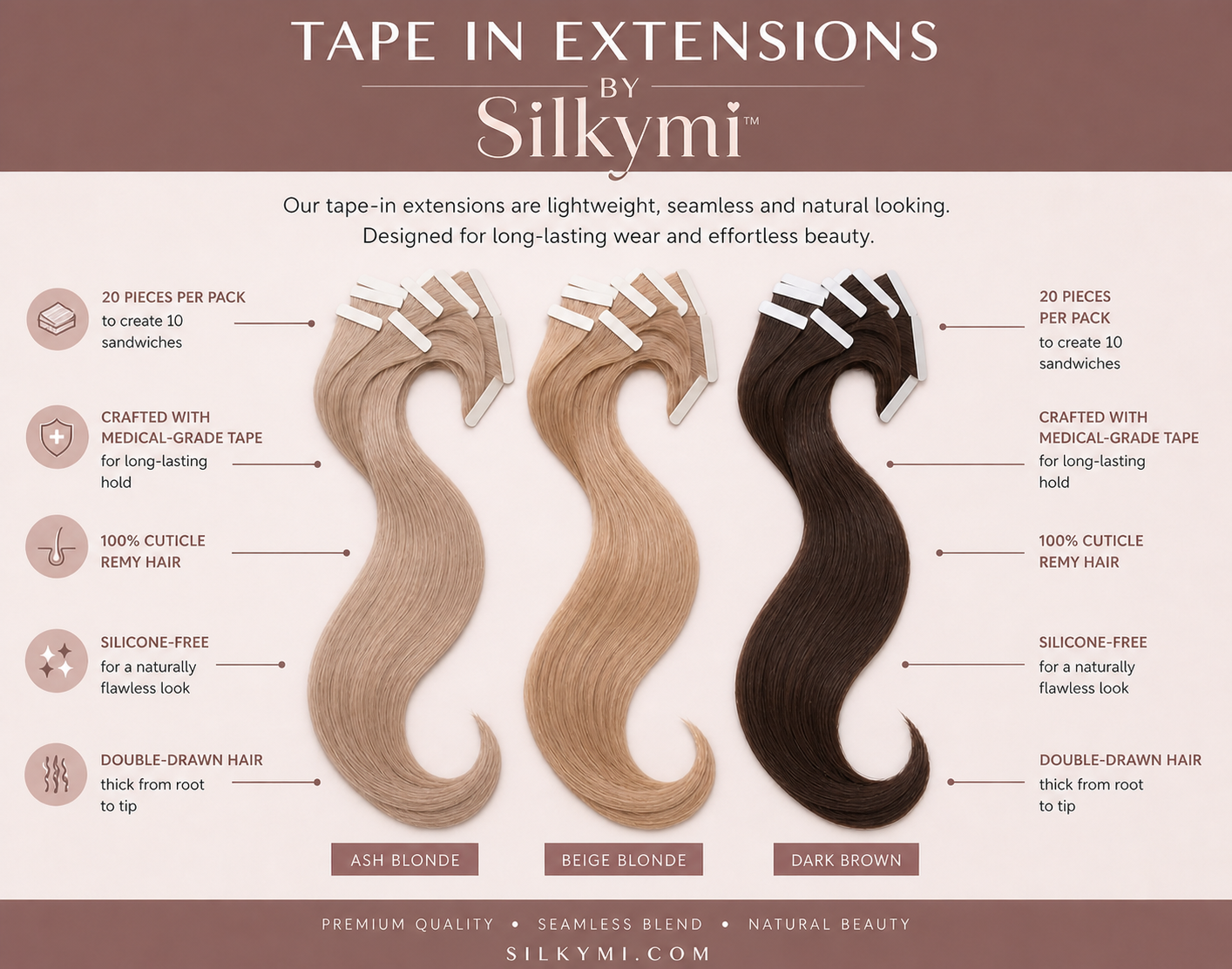 Chocolate Brown #2 Tape Ins