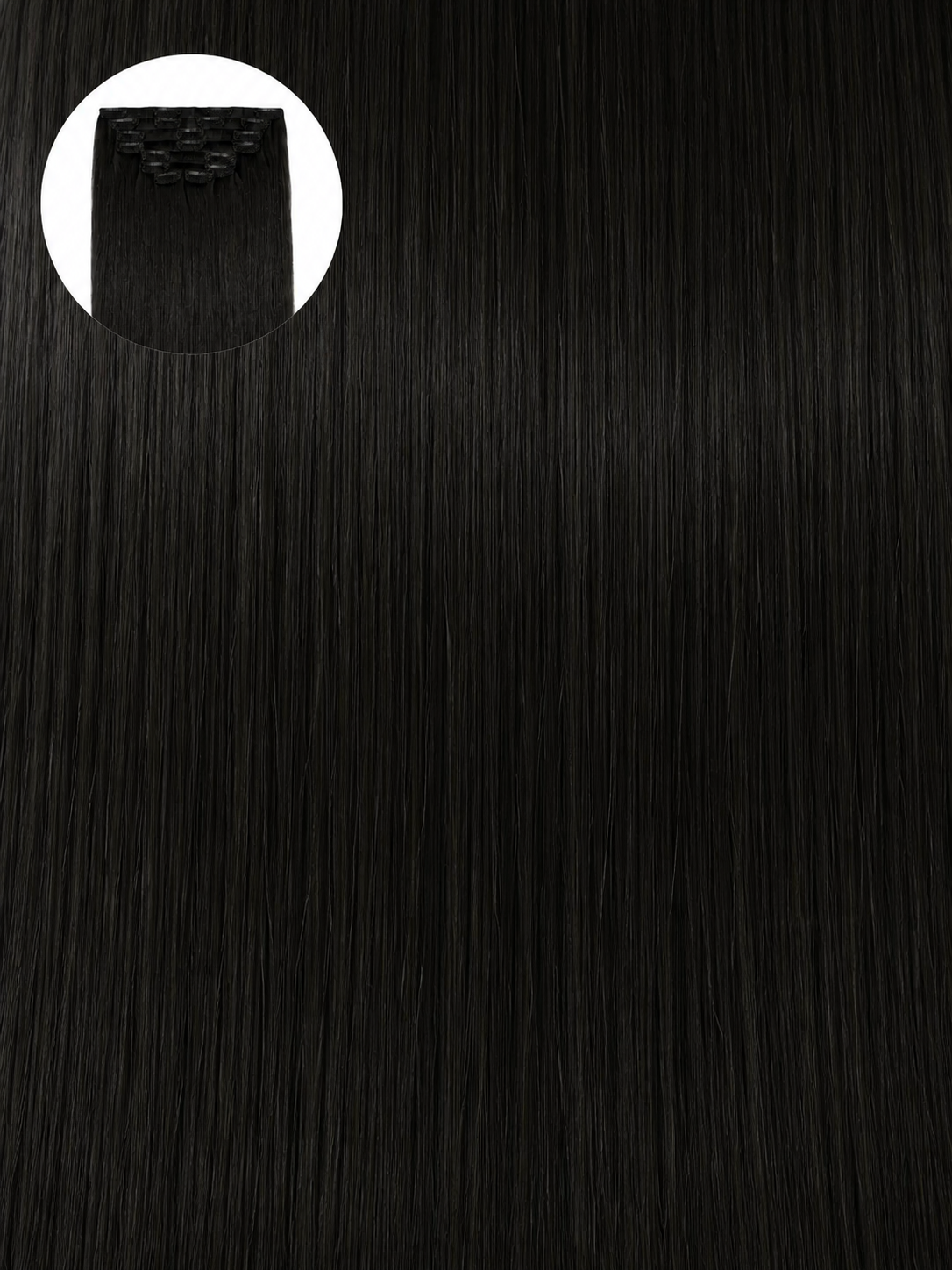 Jet Black #1 Seamless Clip Ins