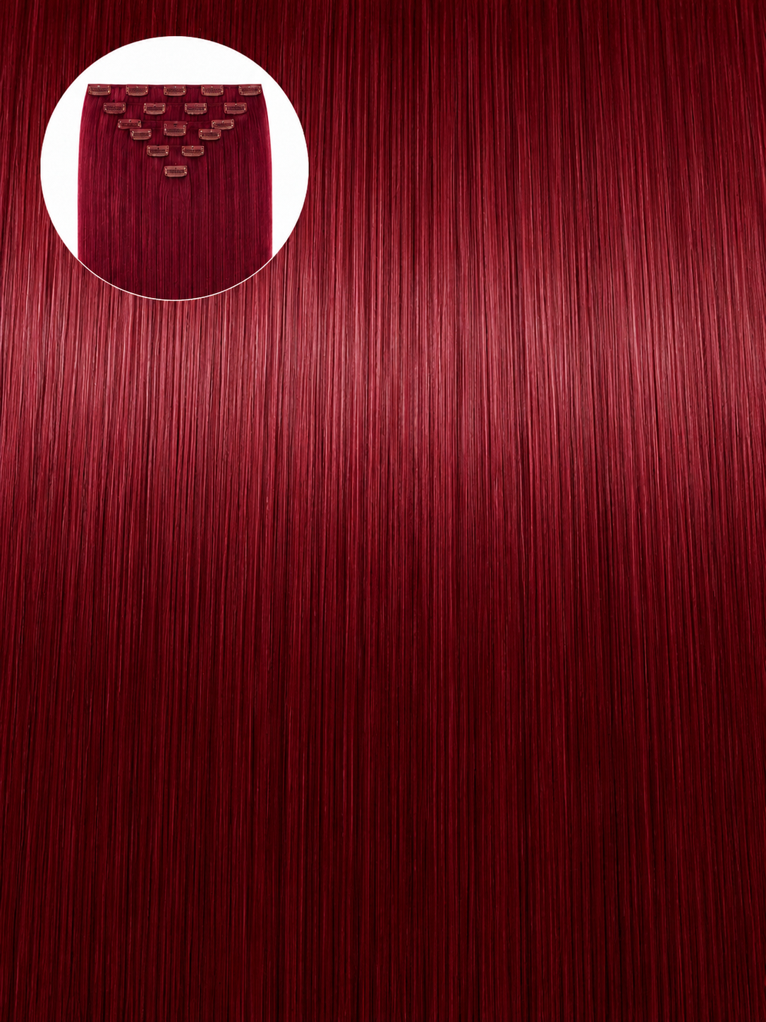 Wine Red #99J Seamless Clip Ins