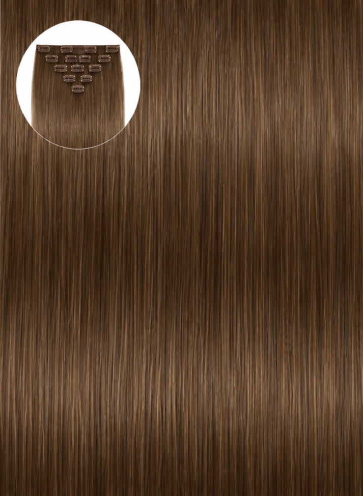 Medium Brown #4 Seamless Clip Ins
