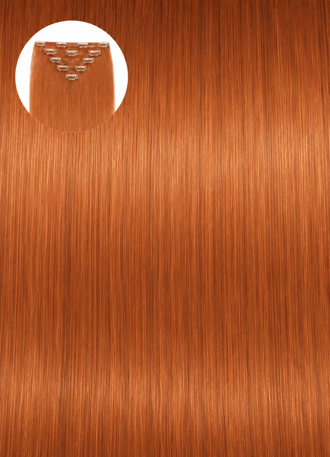 Deep Ginger #30 Seamless Clip Ins