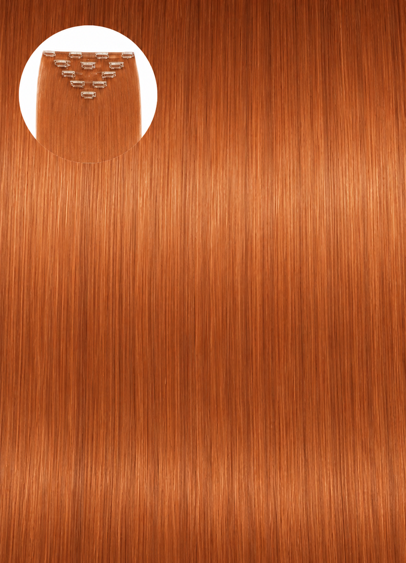 Deep Ginger #30 Seamless Clip Ins