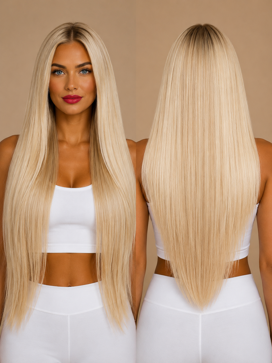 Ultra Light Blonde #1001 Seamless Clip Ins