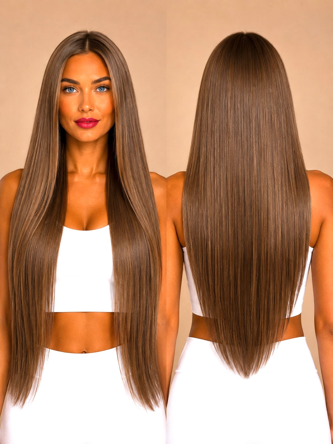 Medium Brown #4 Seamless Clip Ins