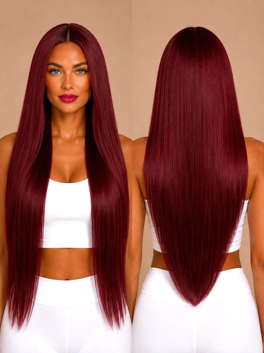 Wine Red #99J Seamless Clip Ins