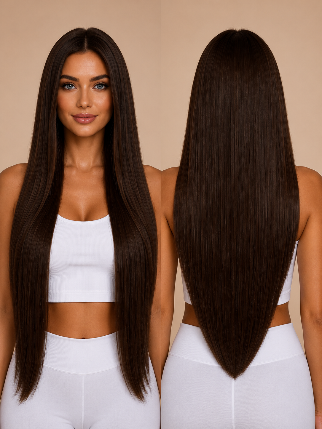 Chocolate Brown #2 Seamless Clip Ins