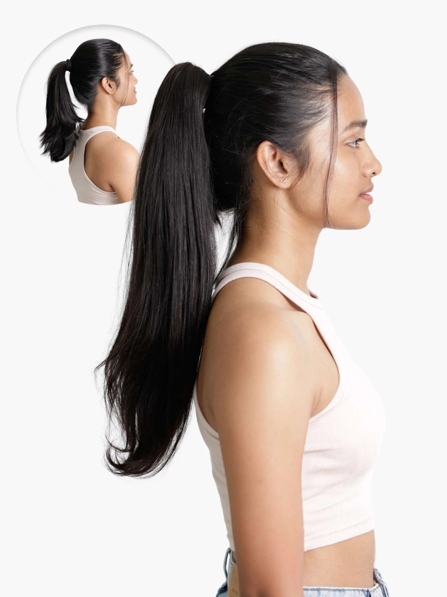 Synthetic Claw Clip Ponytail