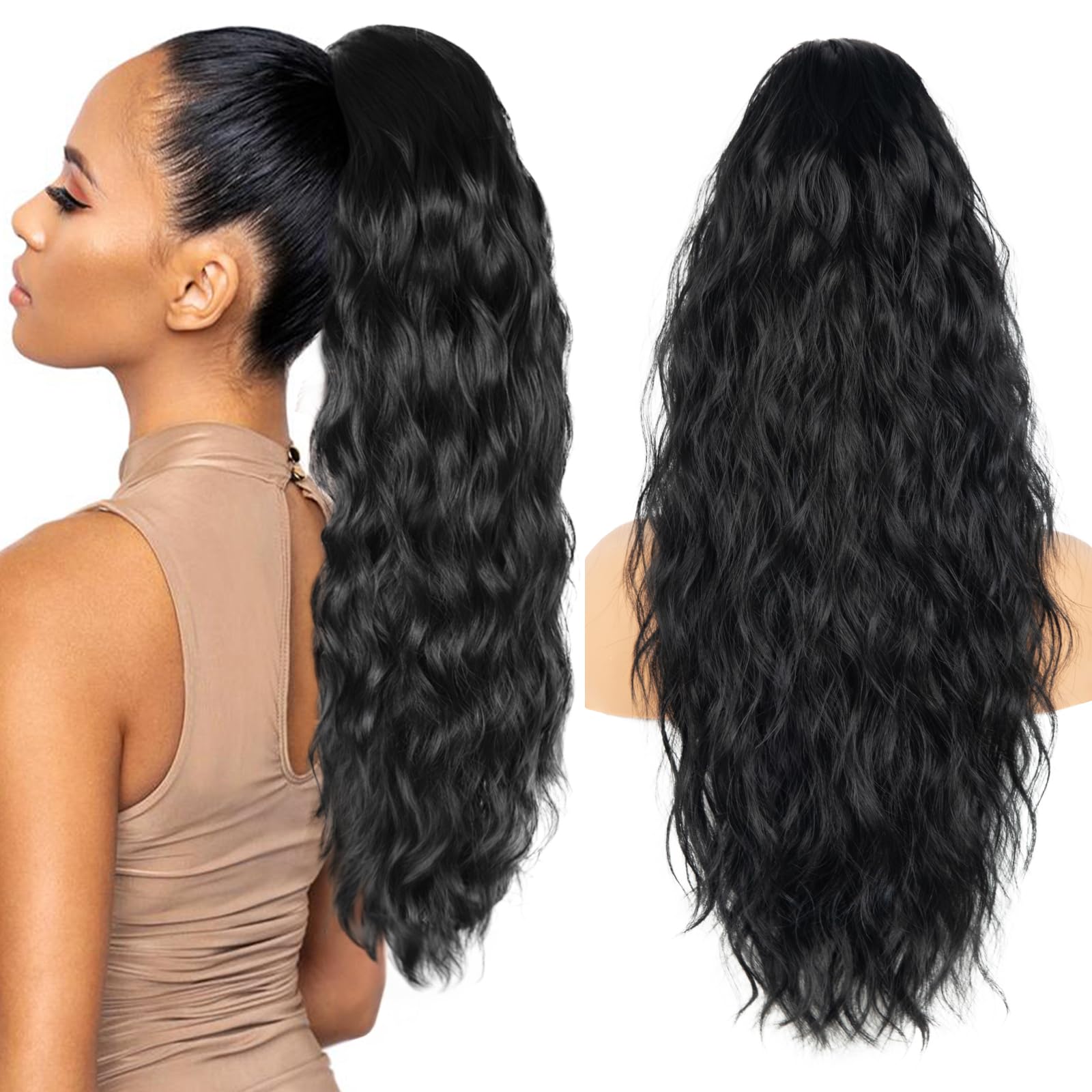Synthetic Claw Clip Ponytail