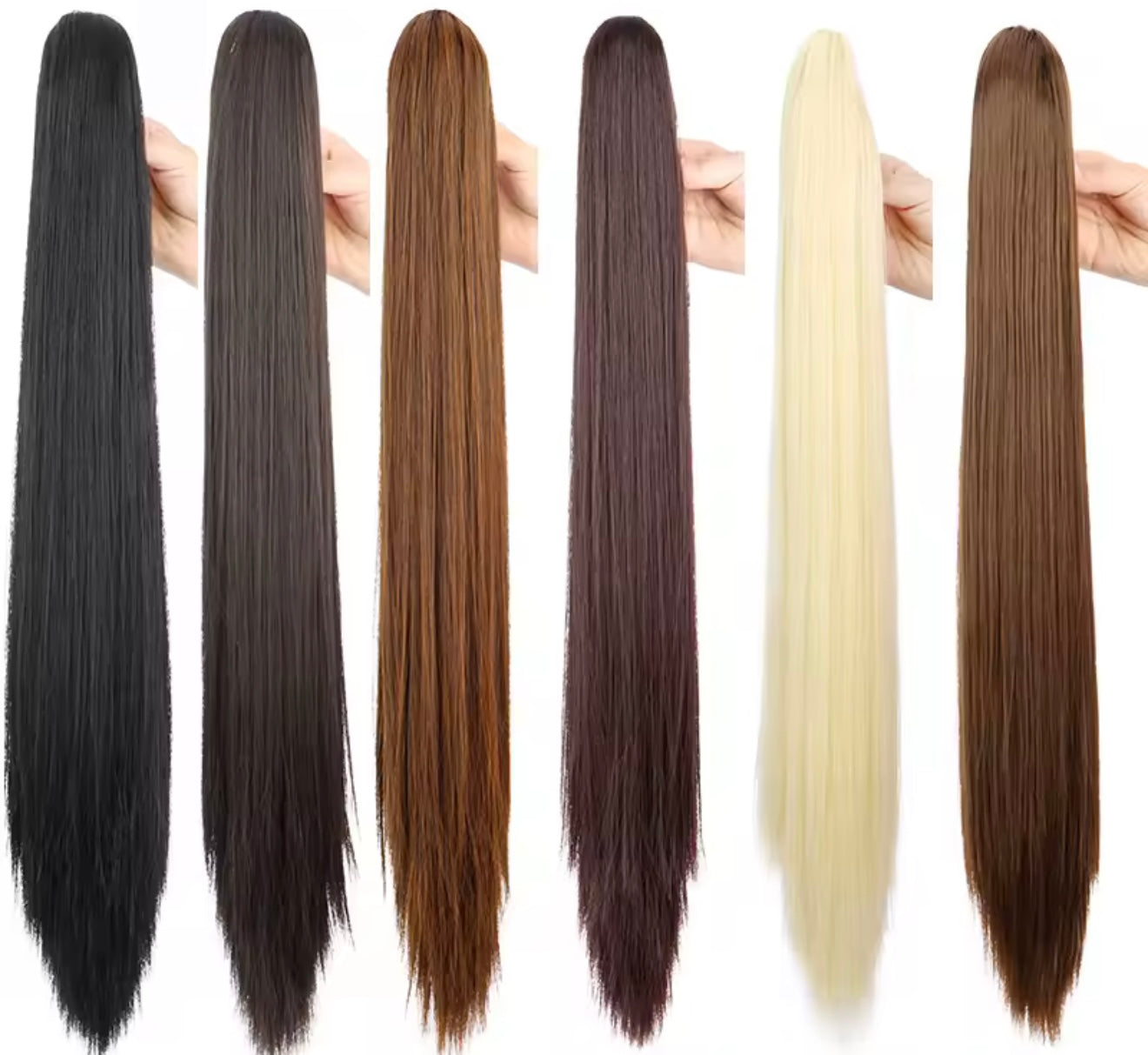 Synthetic Claw Clip Ponytail